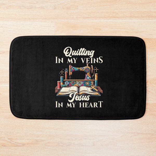 Item preview, Quilting In My Veins Jesus Is In My Heart Christian Quilters designed and sold by Dressed For  Duty.