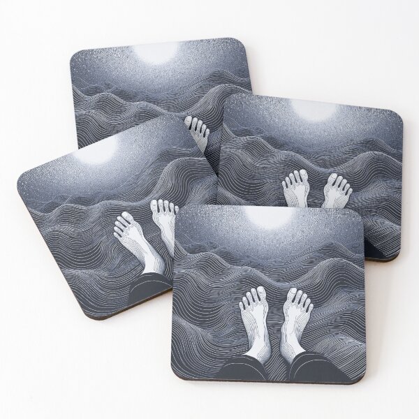 Item preview, Feet, water and sun/Navy blue and black designed and sold by My-fake-places.