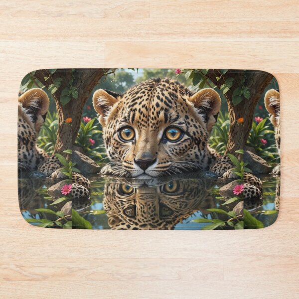 Item preview, Leopard Cub Reflection  designed and sold by IvaRenee.