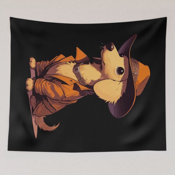 Item preview, English Cream Dachshund Cowboy Dad designed and sold by TomFrontierArt.