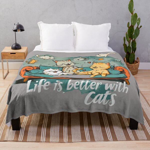 Item preview, Life is better with Cats designed and sold by FabulDeco2022.