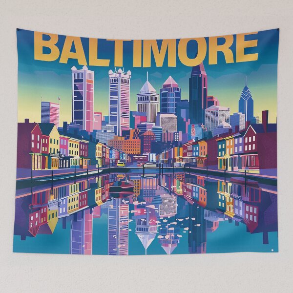 Item preview, Baltimore Print Baltimore Vector Art  designed and sold by nomiraclehere.