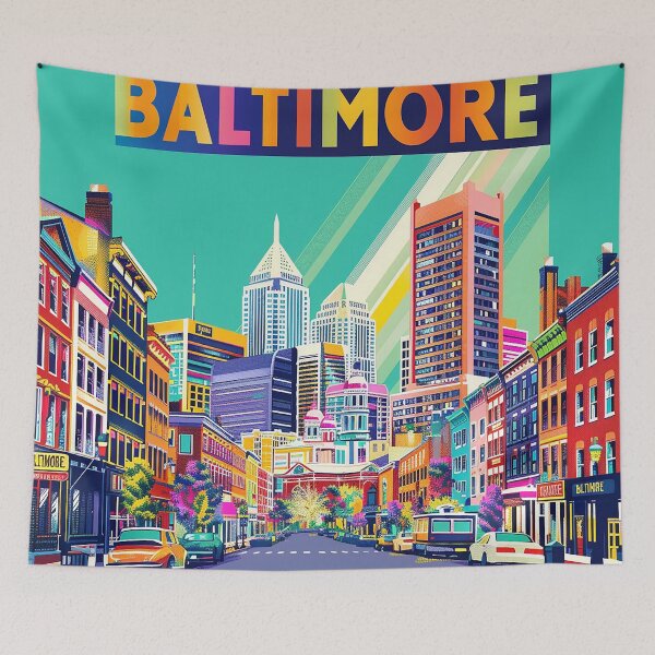 Item preview, Baltimore Print Baltimore Vector Art  designed and sold by nomiraclehere.