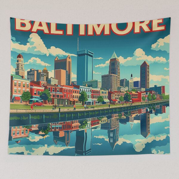 Item preview, Baltimore Print Baltimore Vector Art  designed and sold by nomiraclehere.