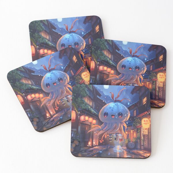 Item preview, Charming Karakasa Kozo Floating in Rainy Japanese Street designed and sold by sowhatesttop.