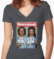 Natural Born Killers Women's Fitted V-Neck T-Shirt