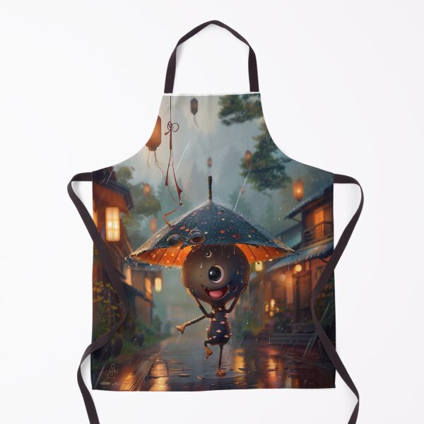 Item preview, Charming Karakasa Kozo Floating in Rainy Japanese Street designed and sold by sowhatesttop.