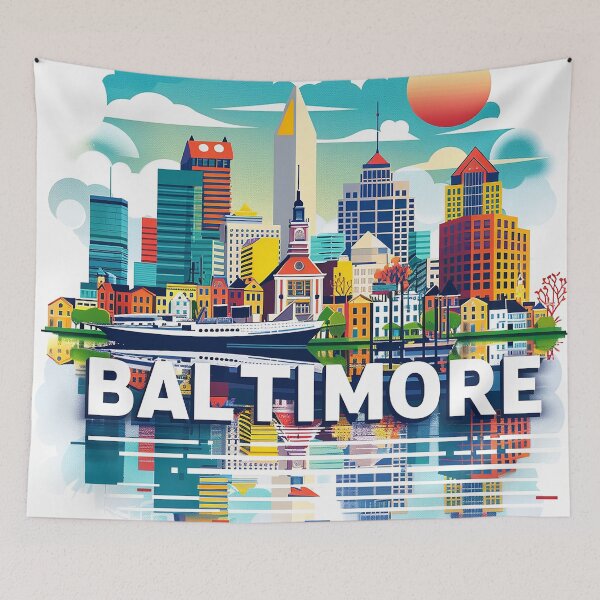 Item preview, Baltimore Print Baltimore Vector Art  designed and sold by nomiraclehere.
