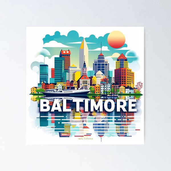 Artikelvorschau, Baltimore Druck Baltimore Vektorgrafiken entworfen und verkauft von nomiraclehere.