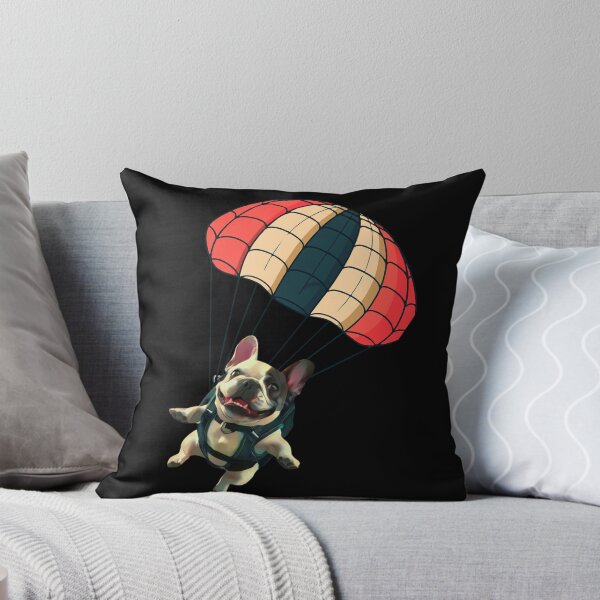 Item preview, French bulldog with a parachute designed and sold by JAGA-ALIME.
