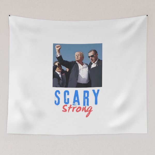 Item preview, trump assassination attempt scary strong watercolor art designed and sold by AKRE R.