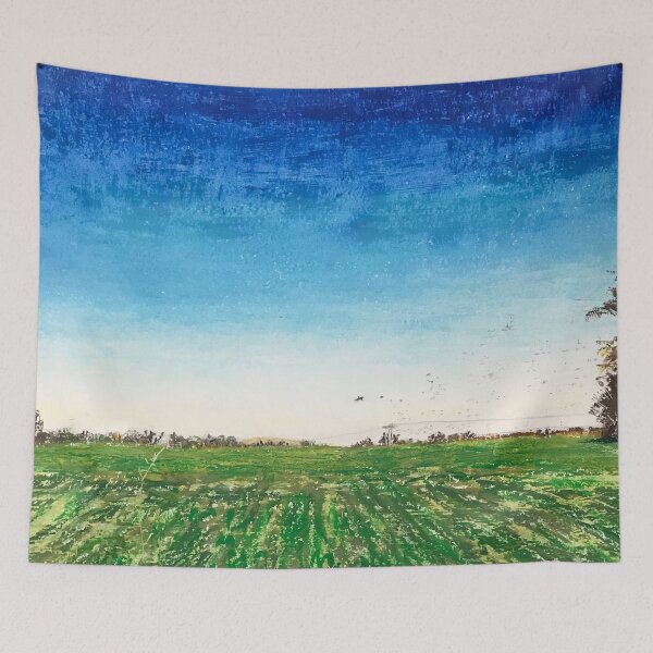 Item preview, Dog Walkers Under a Cloud of Jackdaws designed and sold by Catherine Holland.