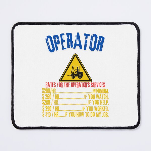 Item preview, Operator Rates - Modern Crane Operator Design designed and sold by Colorful-Garden.