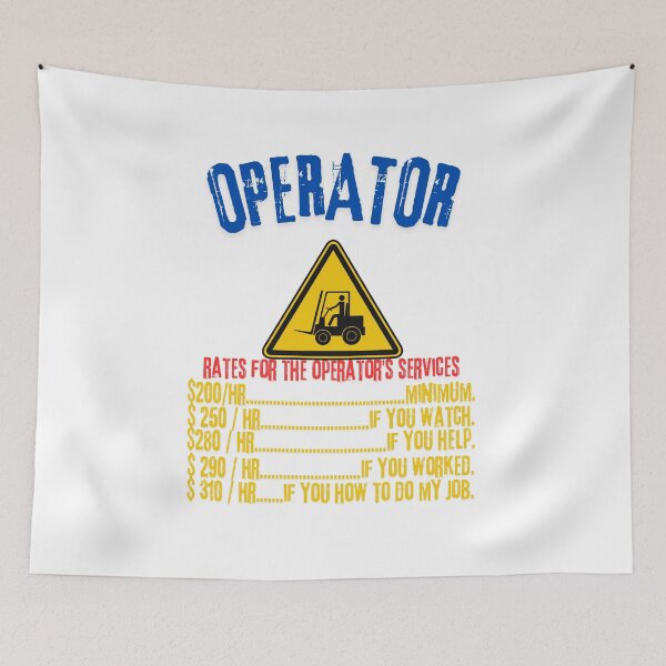 Item preview, Operator Rates - Modern Crane Operator Design designed and sold by Colorful-Garden.