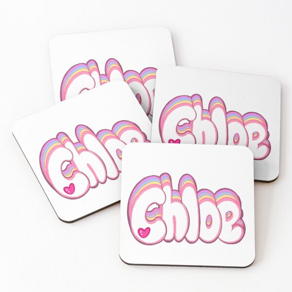 Item preview, Chloe popular girls women firstname personalized white pastel heart custom first name gifts for Chloe designed and sold by Artonmytee.