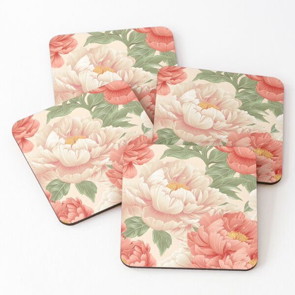 Item preview, seamless minimalist peony flower pattern 04 designed and sold by joyandoman.