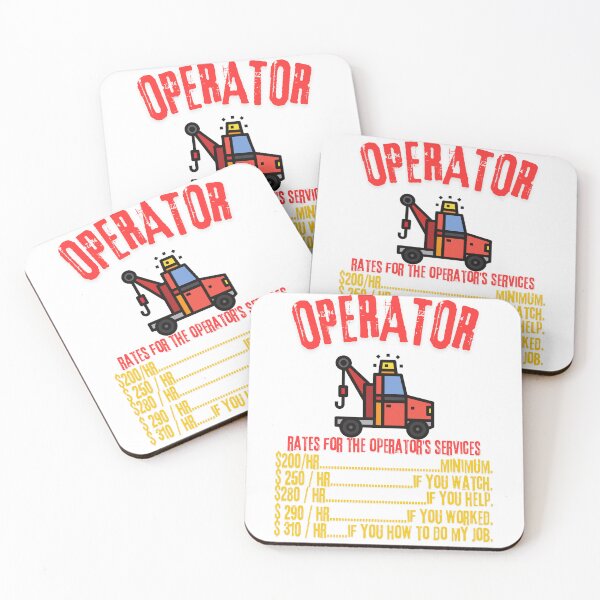 Item preview, Operator Rates - Modern Crane Operator Design designed and sold by Colorful-Garden.