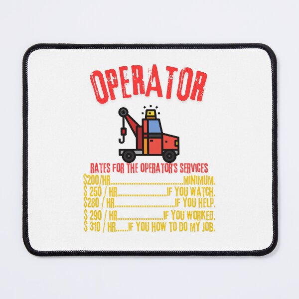 Item preview, Operator Rates - Modern Crane Operator Design designed and sold by Colorful-Garden.