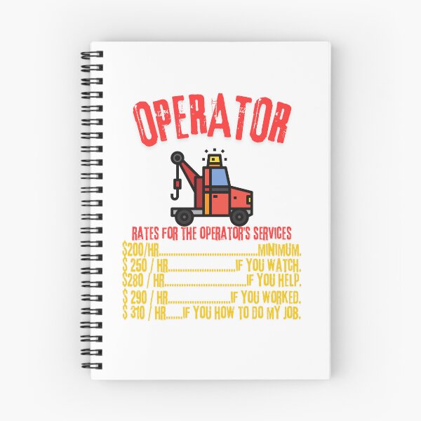 Item preview, Operator Rates - Modern Crane Operator Design designed and sold by Colorful-Garden.