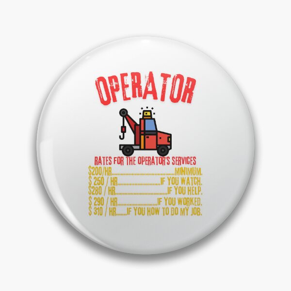 Item preview, Operator Rates - Modern Crane Operator Design designed and sold by Colorful-Garden.
