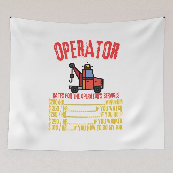 Item preview, Operator Rates - Modern Crane Operator Design designed and sold by Colorful-Garden.
