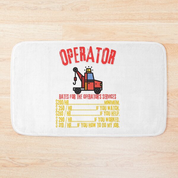 Item preview, Operator Rates - Modern Crane Operator Design designed and sold by Colorful-Garden.