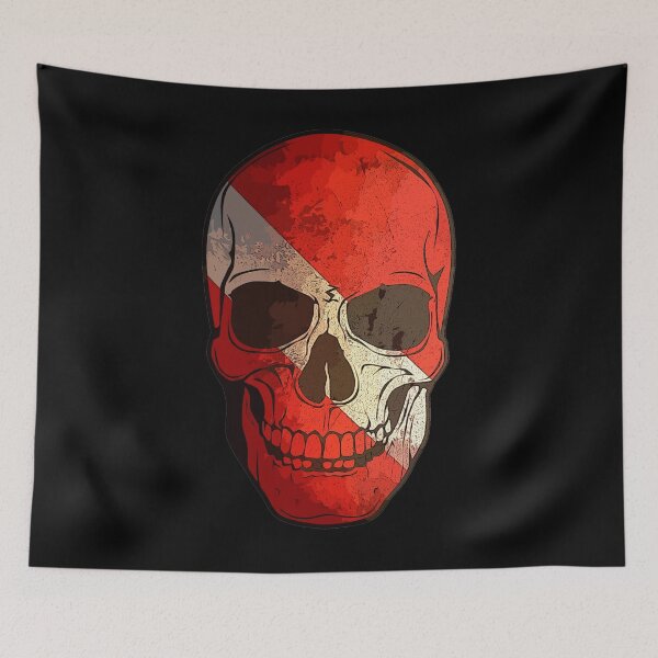 Item preview, Diver Scuba Skull Vintage Style designed and sold by OwnTheAvenue.