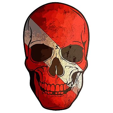 Artwork thumbnail, Diver Scuba Skull Vintage Style by OwnTheAvenue
