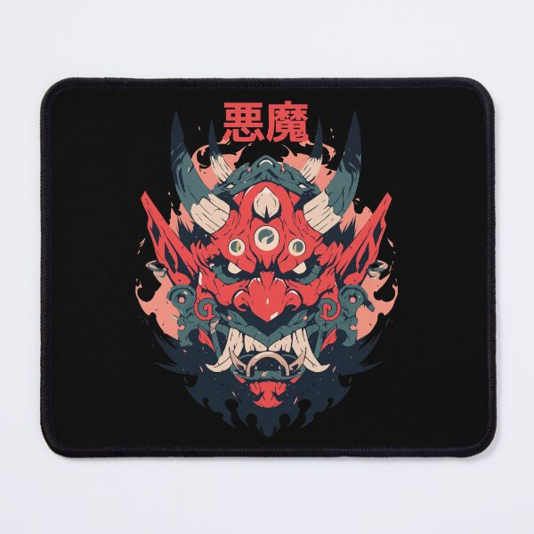 Item preview, Japanese demon mask AKM_02 designed and sold by NoNeed4InK.