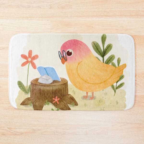 Item preview, Cute Parrot Studying Human Language Watercolor Illustration designed and sold by SageKimIllust.