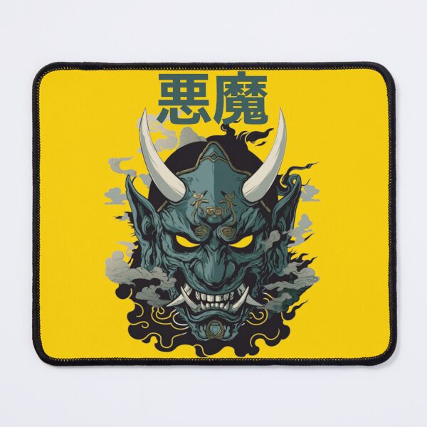 Item preview, Japanese demon mask AKM_01 designed and sold by NoNeed4InK.