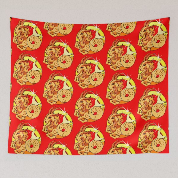 Artikelvorschau, Steinbock Golden Design! entworfen und verkauft von DoodleDashCollective.