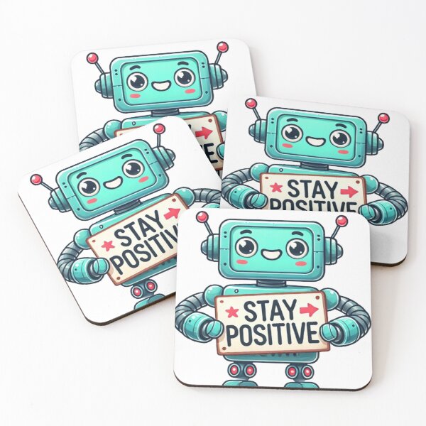 Item preview,  Stay Positive Cute Robot - Fun Motivational Design designed and sold by NattyGe.