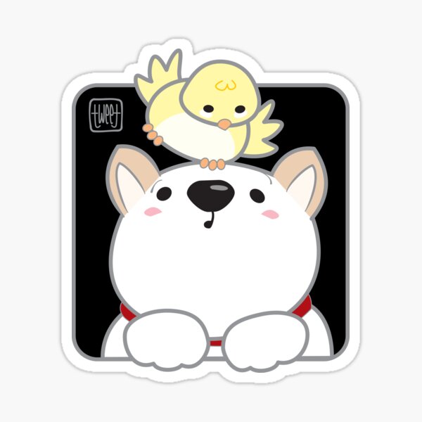 Dog korean - japanese style 02 Sticker