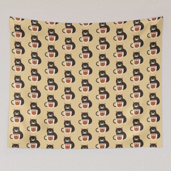 Item preview, Cute chubby funny kitty coffee lover. designed and sold by SaraSumi.