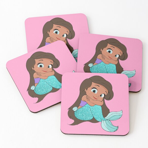 Item preview, Cute baby black mermaid little girl, under the sea, black princess  designed and sold by Prime_Store.