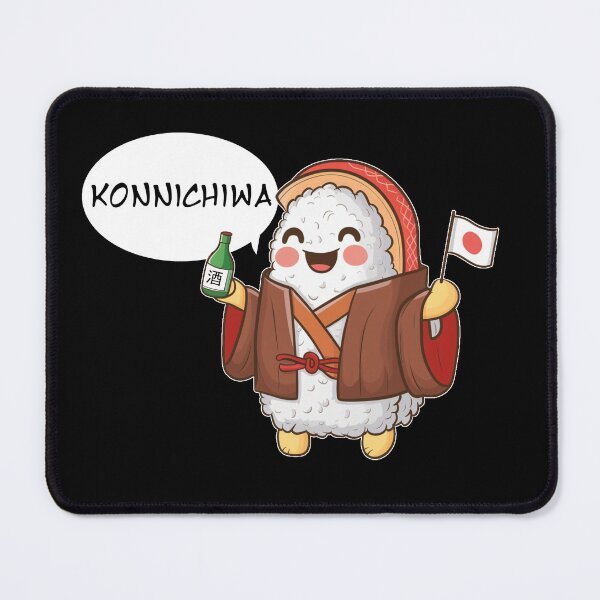 Item preview, Cute Japanese Sushi Konnichiwa Sake designed and sold by vaxiek.