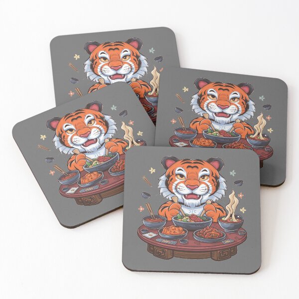 Item preview, Korean Tiger Enjoying Cuisine designed and sold by Globalcitytees.
