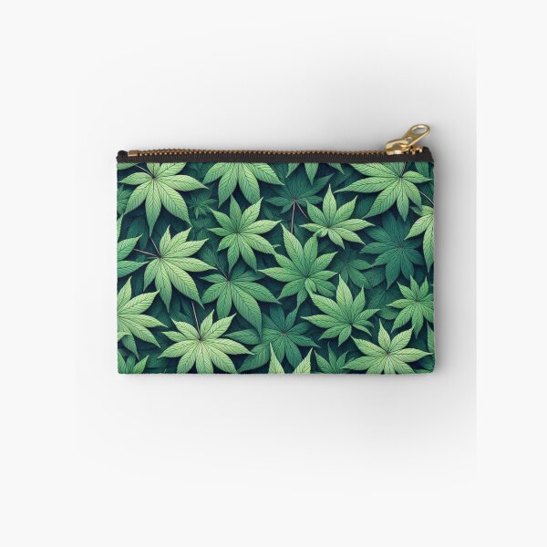 Item preview, Green Japanese Maple Leaves Abstract Pattern designed and sold by Gaborai.