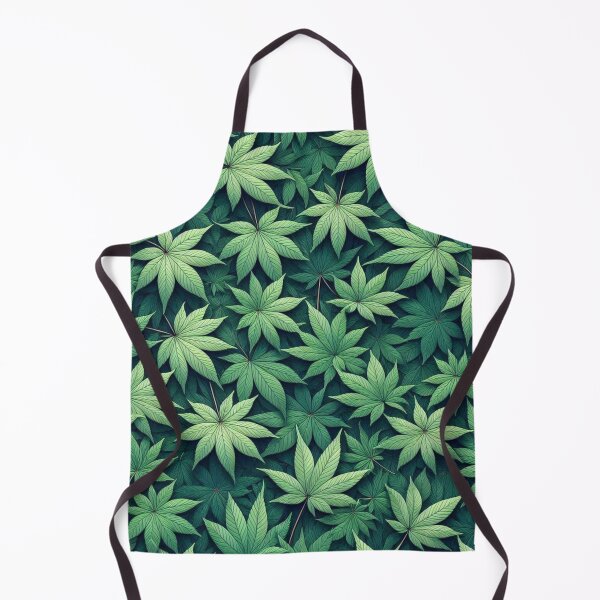 Item preview, Green Japanese Maple Leaves Abstract Pattern designed and sold by Gaborai.