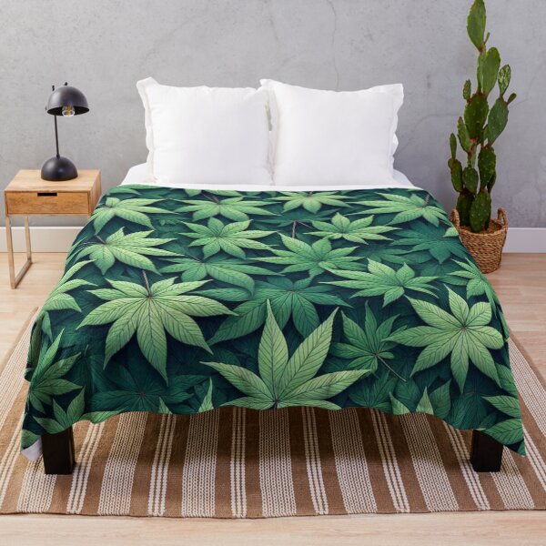 Item preview, Green Japanese Maple Leaves Abstract Pattern designed and sold by Gaborai.