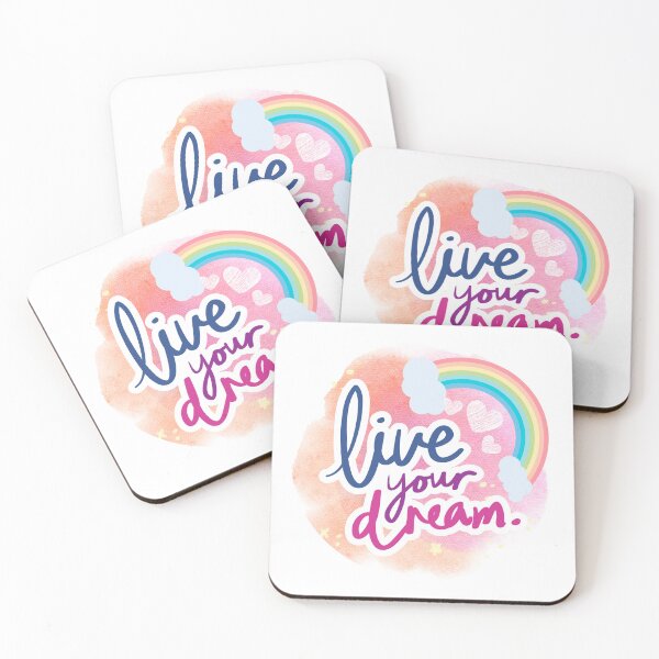 Item preview, Live Your Dream - Inspirational Typography Art designed and sold by Blendfactor.