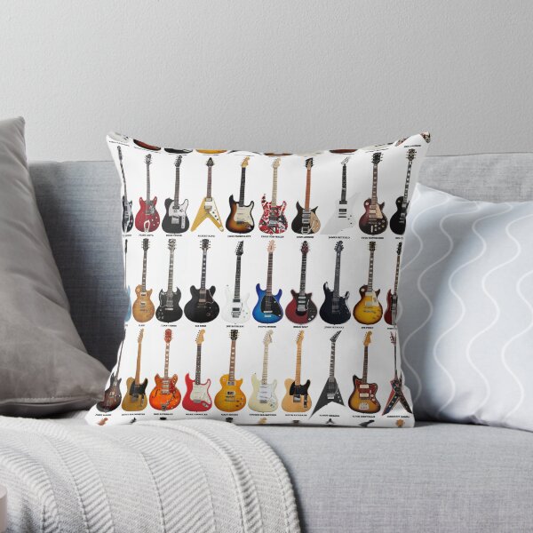 Guitar Legends Throw Pillow
