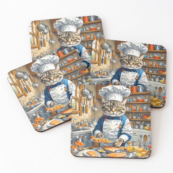 Item preview, Cat Cooking Fish designed and sold by BonNikos.