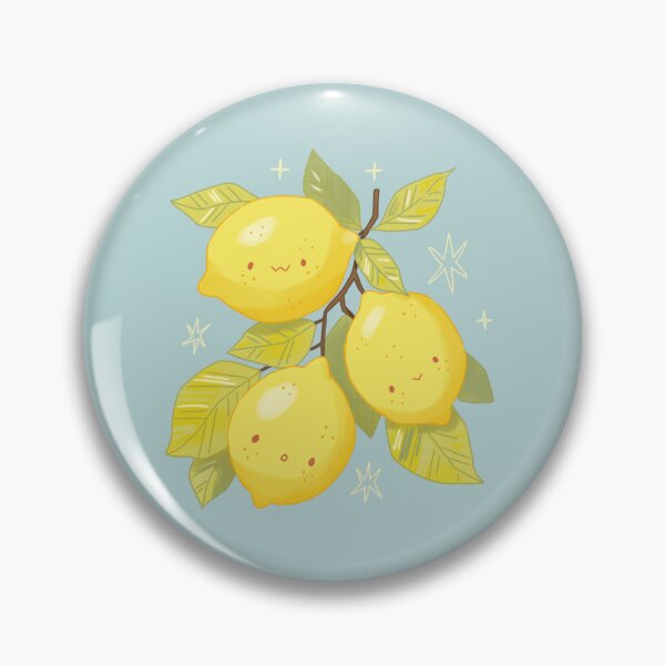 Item preview, Kawaii Happy Lemons illustration  designed and sold by YaraCuteArt.