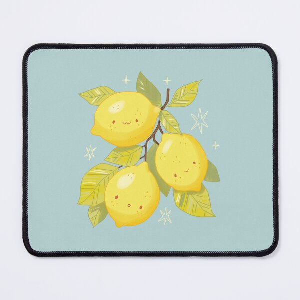 Item preview, Kawaii Happy Lemons illustration designed and sold by YaraCuteArt.
