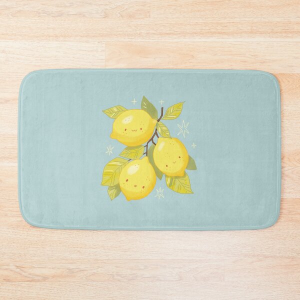 Item preview, Kawaii Happy Lemons illustration  designed and sold by YaraCuteArt.