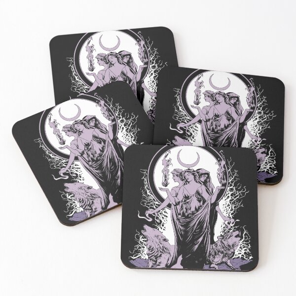 Item preview, Hecate - Witchy Print - Moon Goddess Pink designed and sold by DreamersPlan.