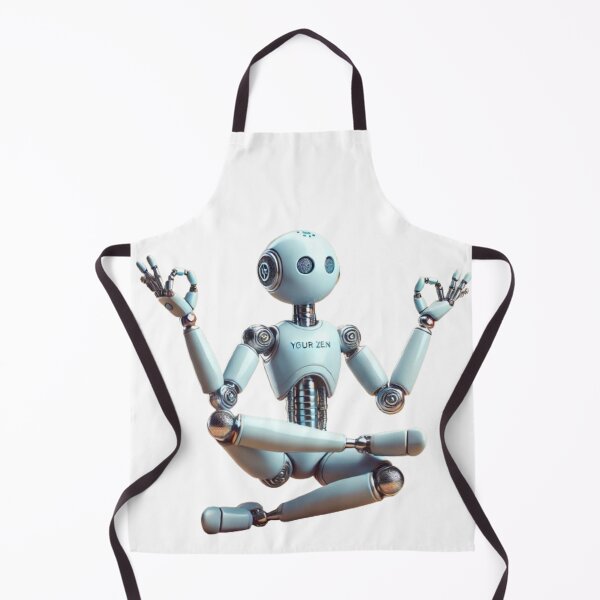 Item preview, Zen Robot in Meditation Pose - Peaceful and Futuristic Design designed and sold by NattyGe.