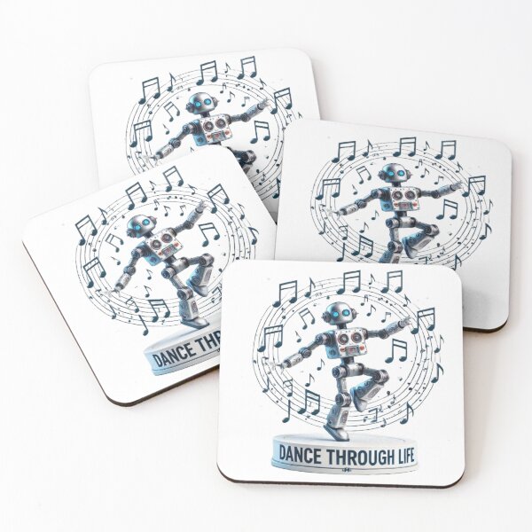 Item preview, Dancing Robot with Music Notes - Joyful Life Design designed and sold by NattyGe.